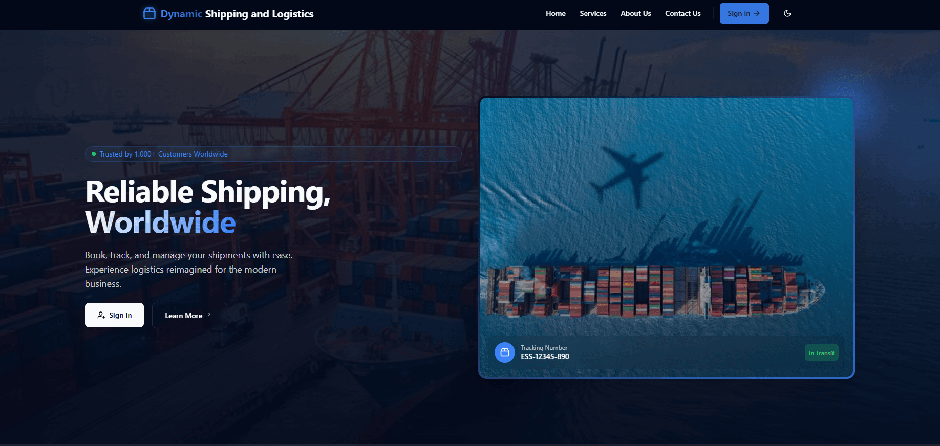 Dynamic Shipping and Logistics Platform